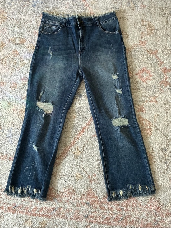 Risen Los Angeles Denim - Risen Los Angeles Distressed Blue Denim Jeans Size 15 Comfy